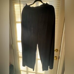 Elegant Navy Wide Leg Women's Pants